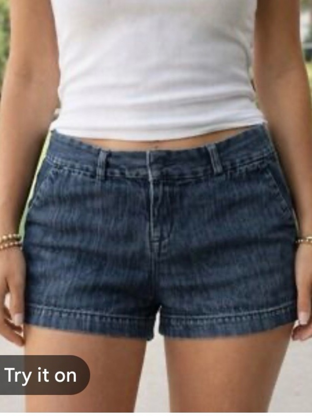 The Riviera Short in Blue Denim by Loft